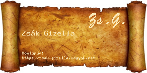 Zsák Gizella névjegykártya