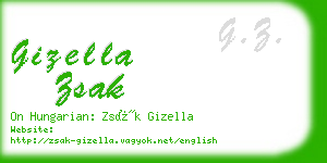 gizella zsak business card